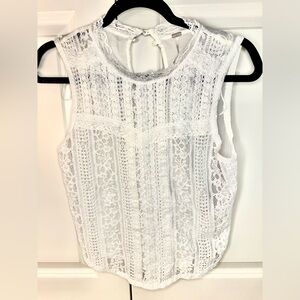 Free people tea lovey lace crop top